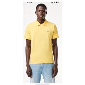 Lacoste Classic Fit Original L.12.12 Mens Size 6 Polo Shirt Pastel Yellow